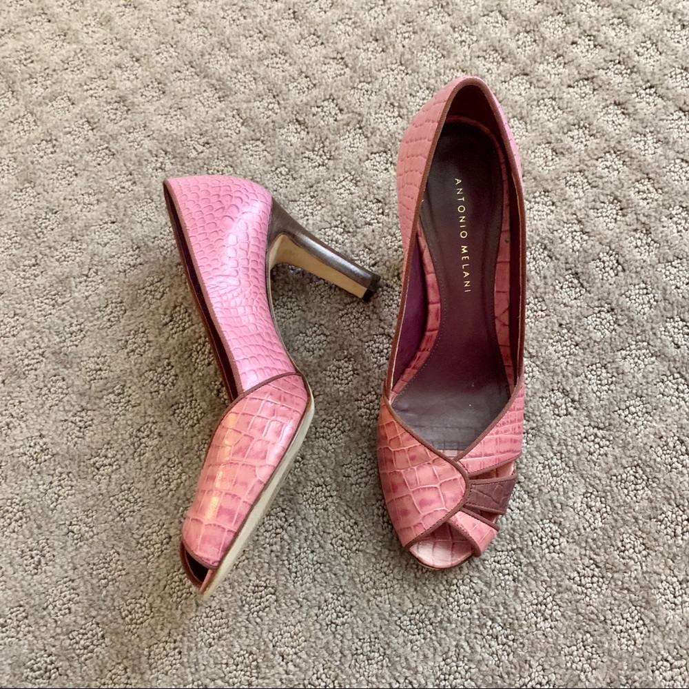 Antonio Melani pink snake pattern pump - Picture 1 of 4
